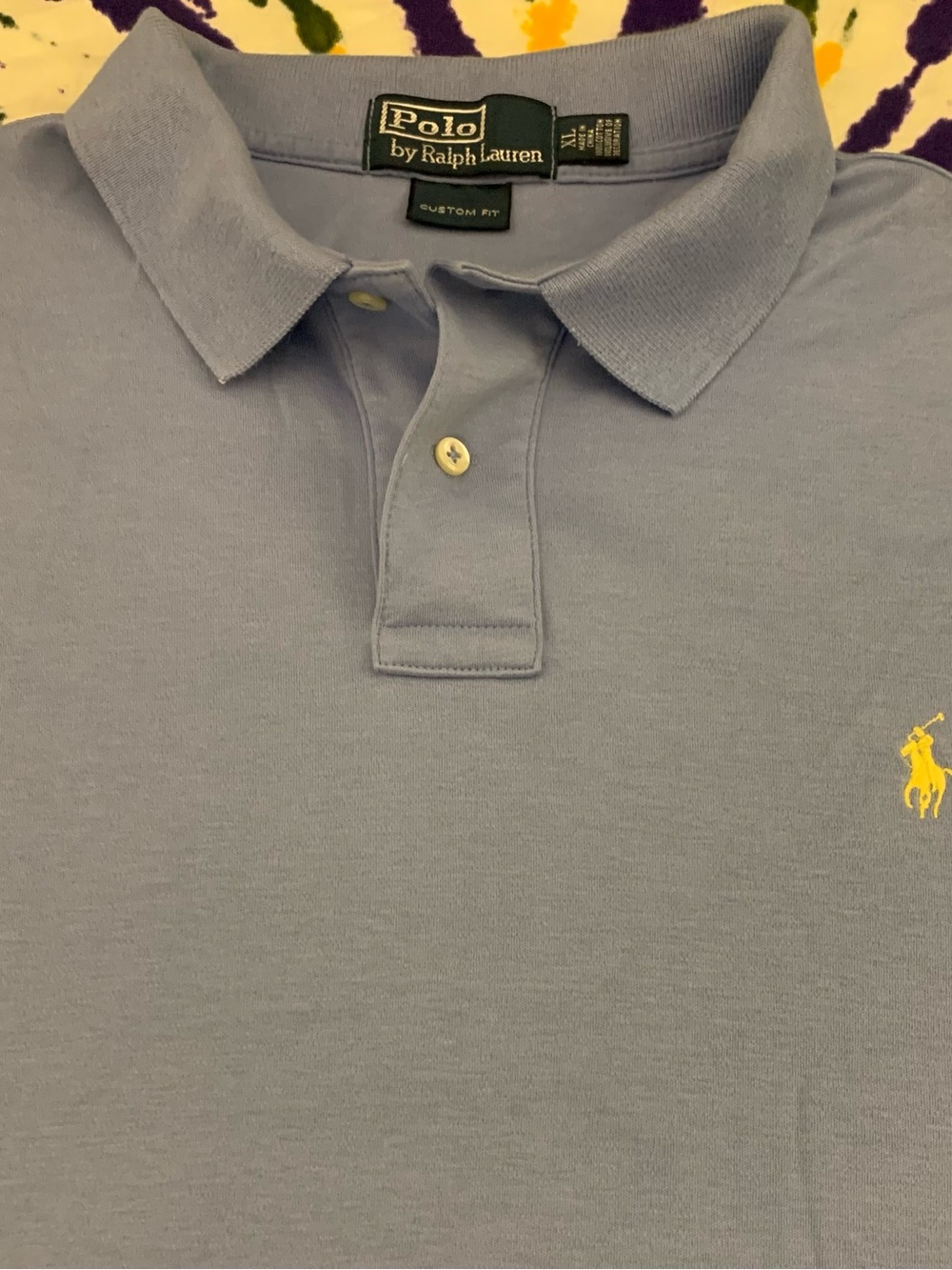 RL POLO SS Custom Fit All Cotton Lt Blue Polo